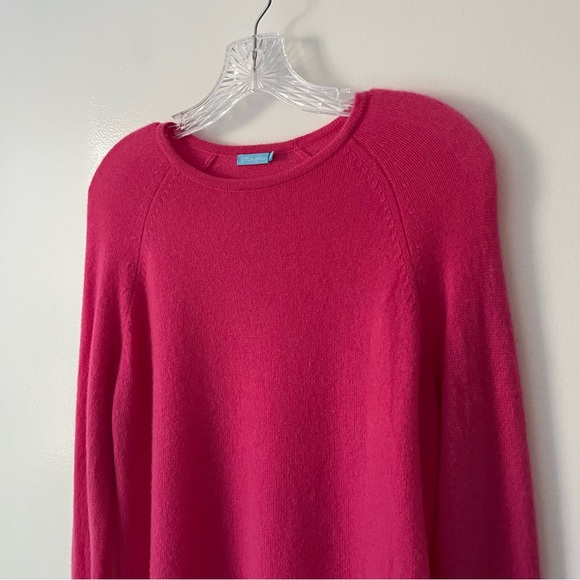J McLaughlin 100% Cashmere Button Detail Sweater Hot Pink Small - Picture 2 of 10
